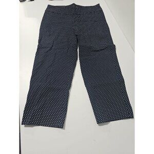 NEW S.C. & CO. Women's Tummy Control Pants, Navy With White Polkadots 12